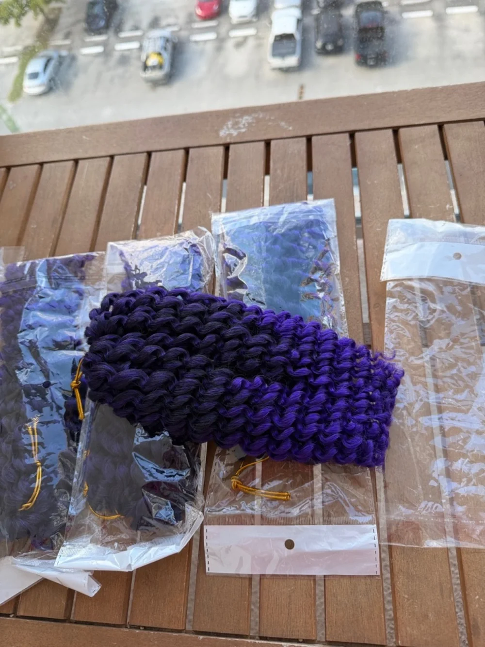 Passion twist hair 6 pack Purple Ombre Curly Hair Extensions - Pack of 6